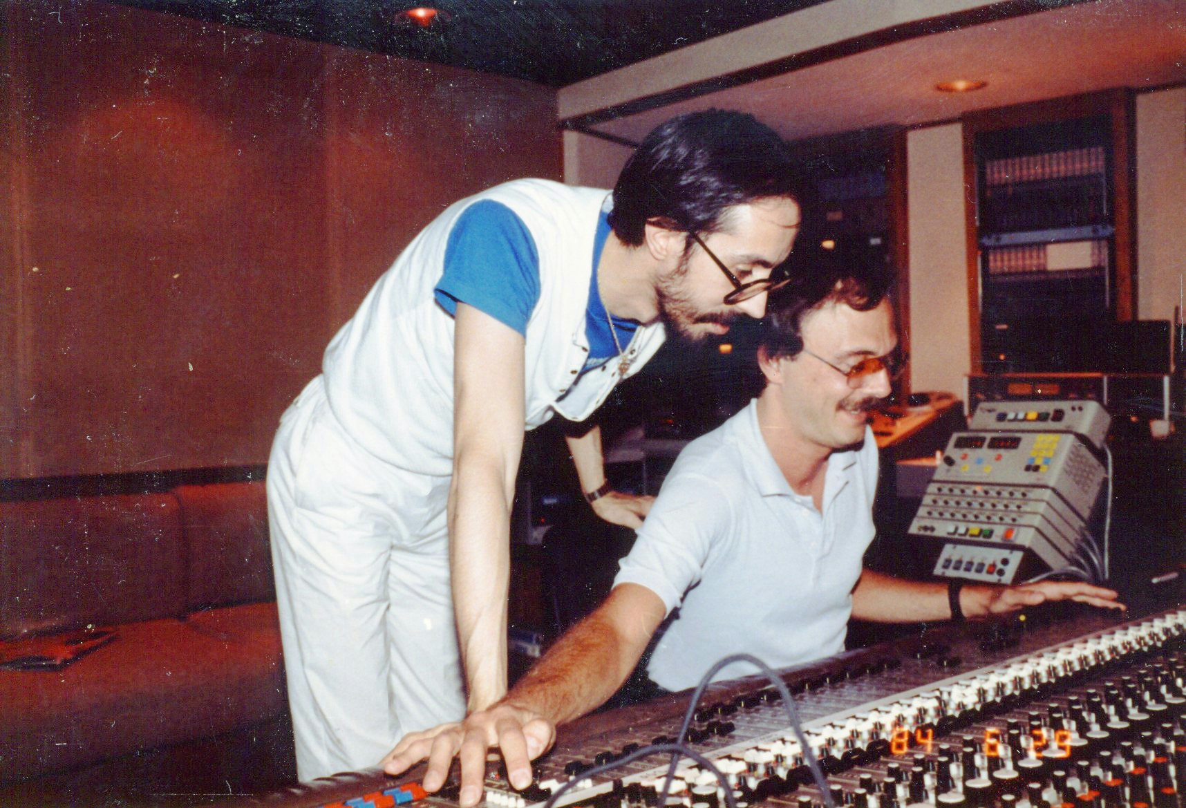 John Morales and Bob Blank at Blank Tapes Studio. Photo courtesy of John Morales.